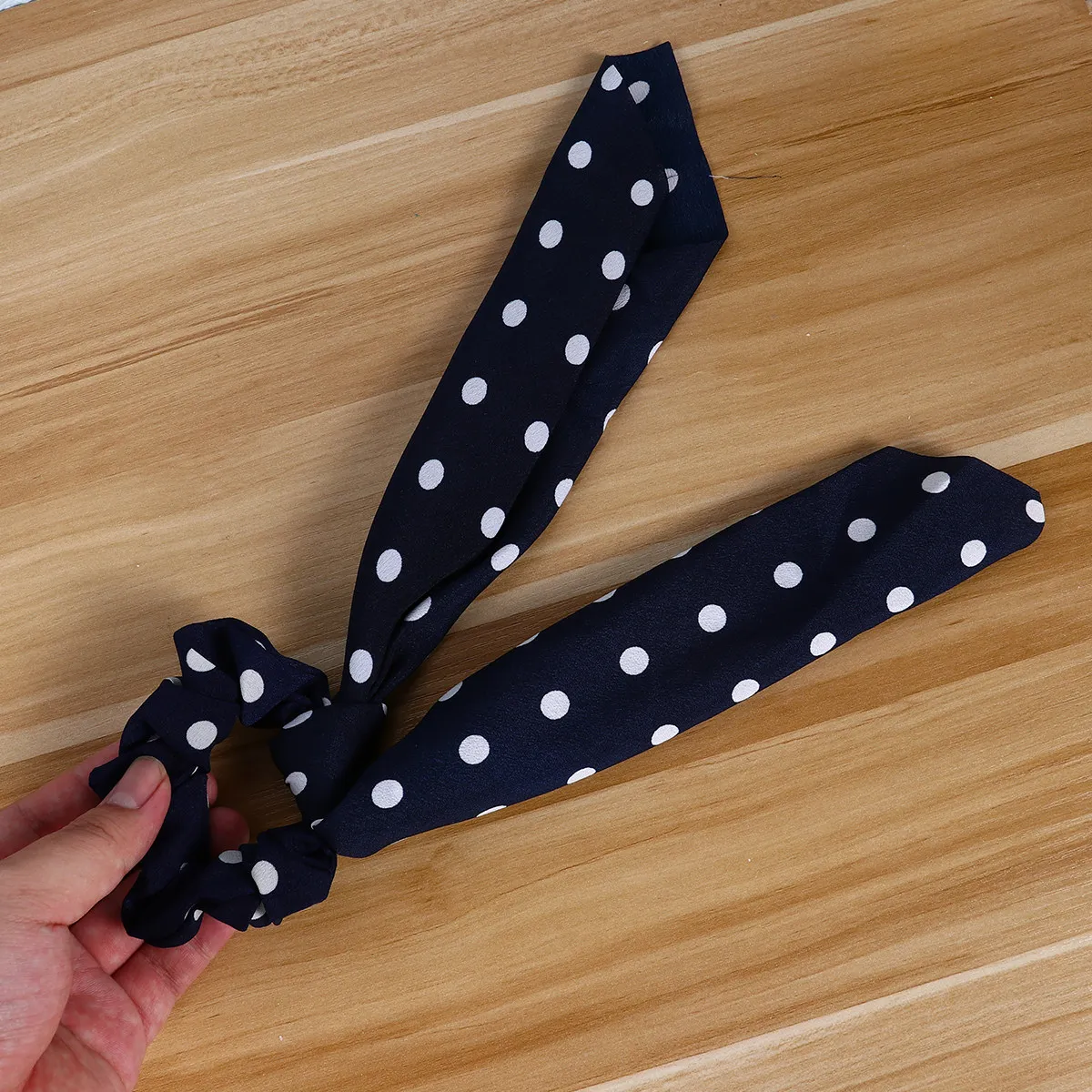 

Набор из 6 резинок для волос с уникальным принтом в горошек, эластичные резинки для хвоста, повседневные, с бантом, для девочек, подарочный набор