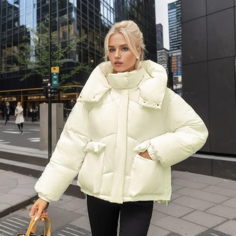 Women's Short down Cotton-Padded Jacket Warm Autumn Winter Coat Thick Bread Clothing Style