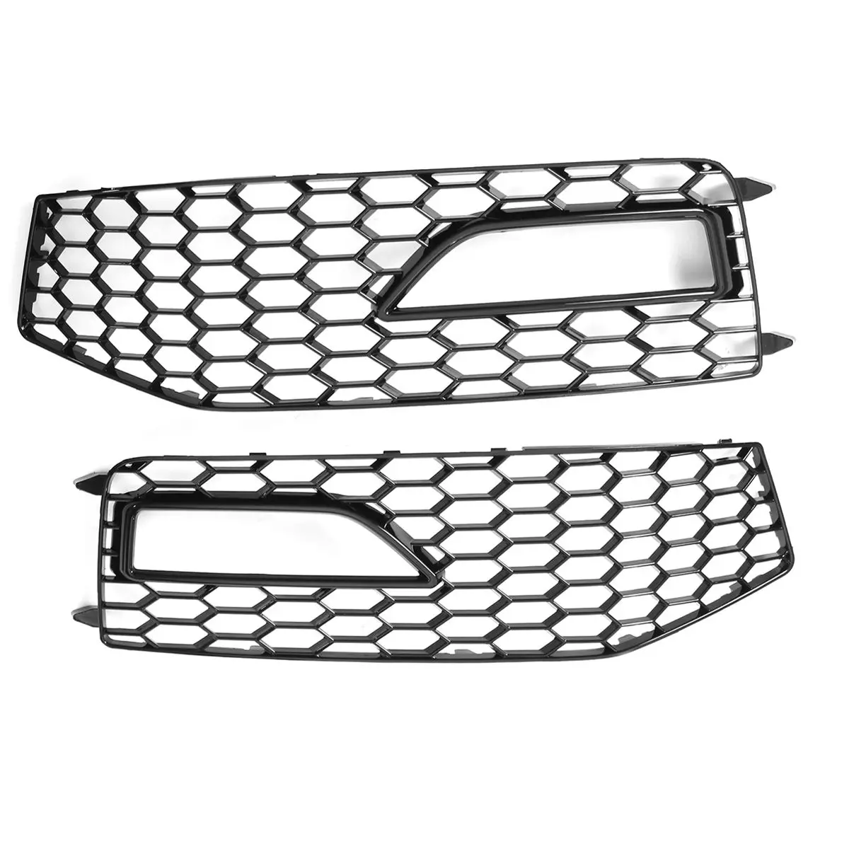 New 2PCS A4 B8.5 Car Front Fog Light Grille Fog Light Lamp Bumper Mesh Grille Grill For Audi A4 B8.5 S-line S4 2013 2014 2015