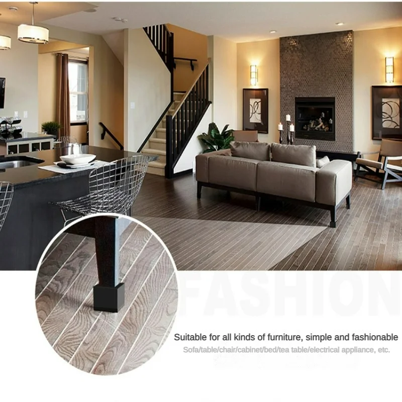 4 قطعة الأثاث الثقيل الكربون الصلب زيادة وسادة للقدم أريكة سرير الجدول كرسي القدم ارتداء مقاومة المضادة للانزلاق حصيرة الطابق حامي #2