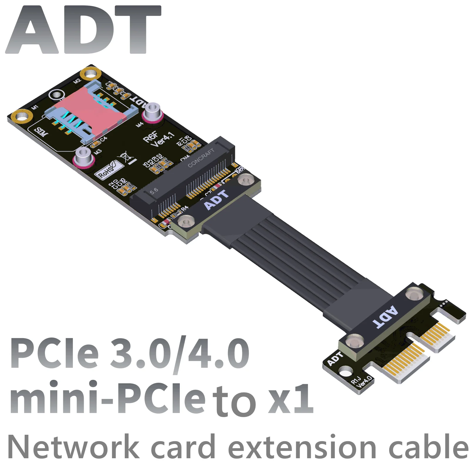 

PCIe x1 расширитель адаптера mini PCIe беспроводная сетевая карта mpcie материнская плата minipci PCIe 4,0x1 gen4 16G/bps