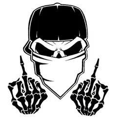 Car Sticker Car Window Decal Truck Outdoor Sticker Skull F U Middle Fingers Wicked Vinyl Decor Decals