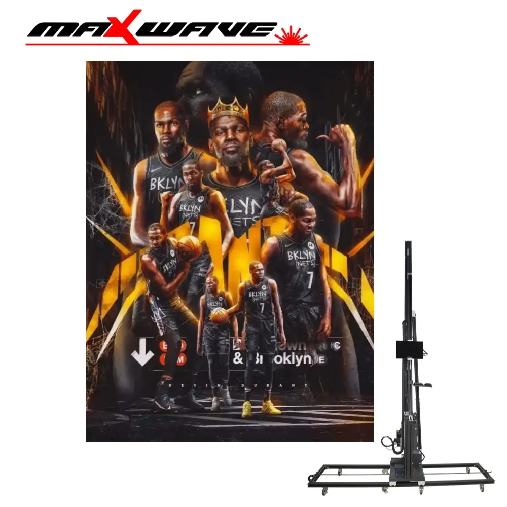 Высокоскоростной УФ DTF настенный принтер, широкоформатная планшетная печатная машина для рекламных фресок, деревянной, стеклянной, металлической плитки