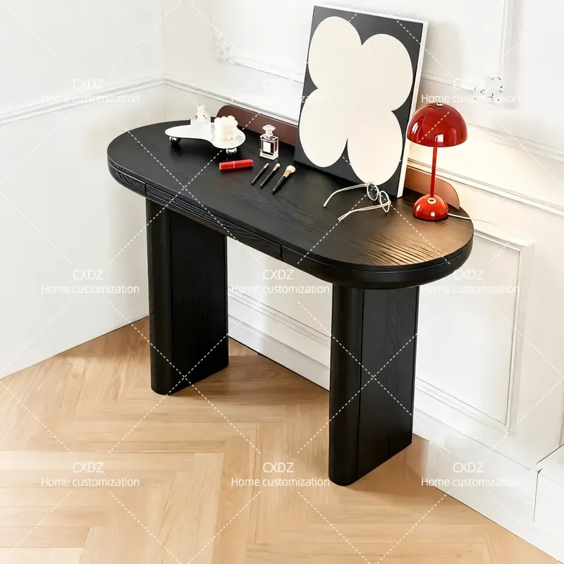 Black Oak Painted Desk Household Computer Desk Student Writing Table Small Apartment Simple Integrated Wall Mounted Desk
