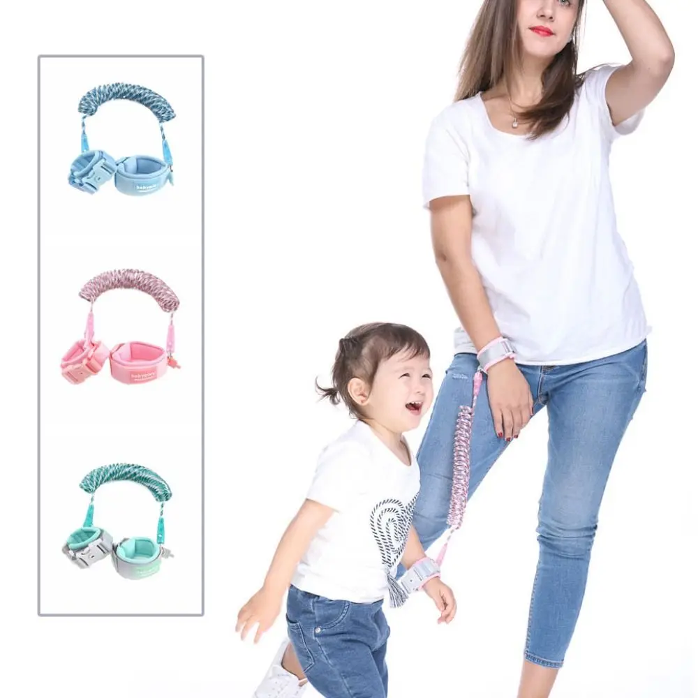 Elastic Baby Link Traction Rope Loss prevention Reflection Anti-lost Wrist Link Band Bracelet Key Lock Children Safety Harness