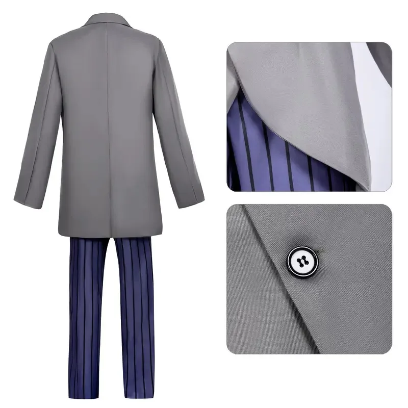 Movie Tim Burton Corpse Bride Victor Van Dort Cosplay Costume Jacket Pants Halloween Carnival Party Disguise Suit for Men Womanx