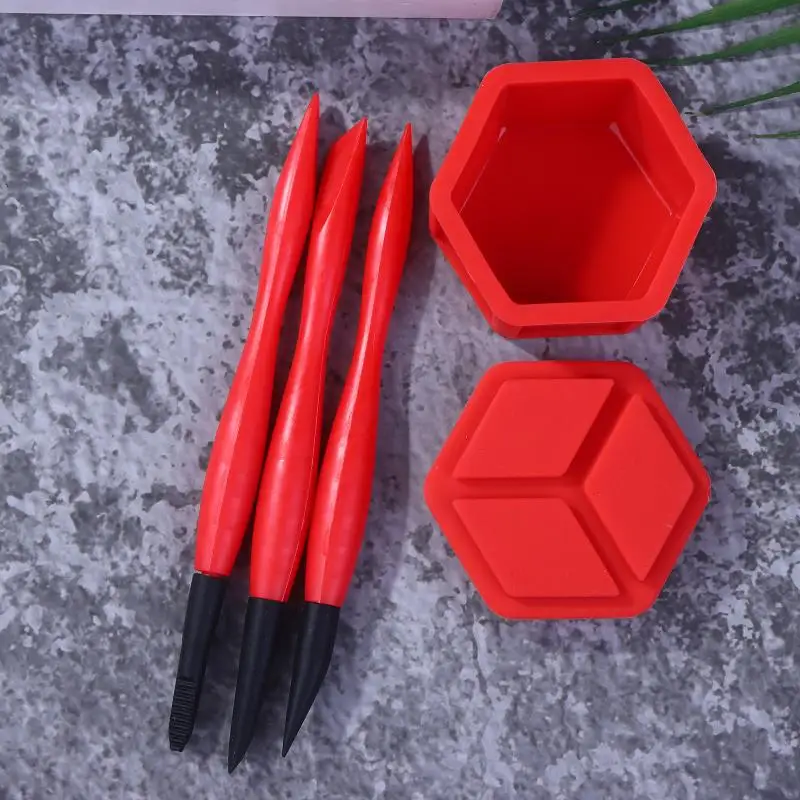 1Set Silicone Glue Brush Kit Woodworking Gluing Kit Woodworking Glue Applicator Set Portable DIY Hand Tool