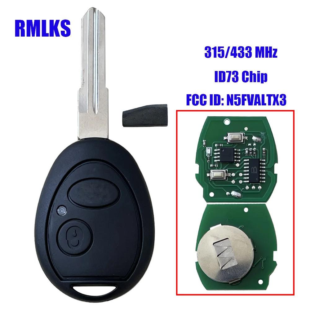 Full Remote Key For Land Rover Defender Vehicles Discovery 2 For Range Rover Remote Key Fob 315/433Mhz 7931Chip NE75 2 Button