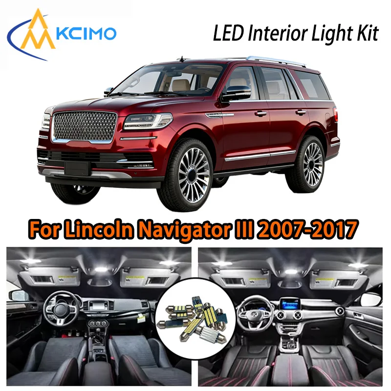 

KCIMO For Lincoln Navigator III 2007-2017 Premium LED Interior Kit - 2 Colors , Quick Installation, Long-Lasting