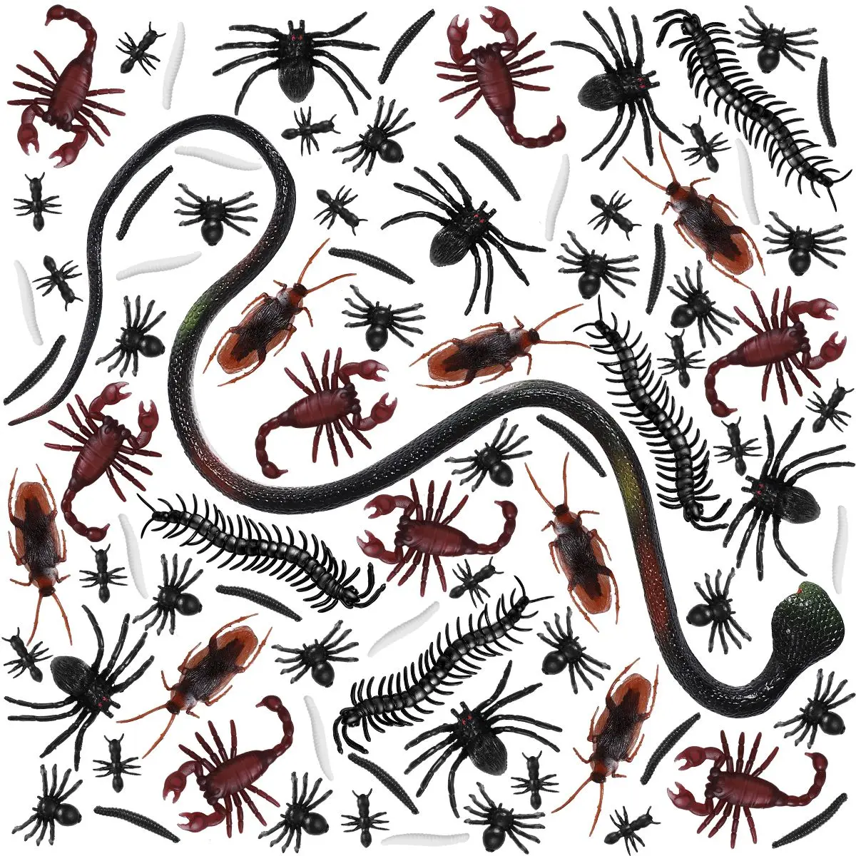 

Realistic Insect Toys Simulation Ants Spiders Bugs Decorations Halloween Kids Model Prank Gifts Educational Aids Collectibles