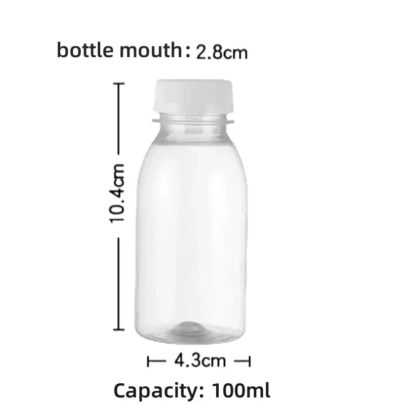 6pcs Milk Bottles Small Juice Leakproof Milk Portable Beverage Water Sealing Juice Ginger shot