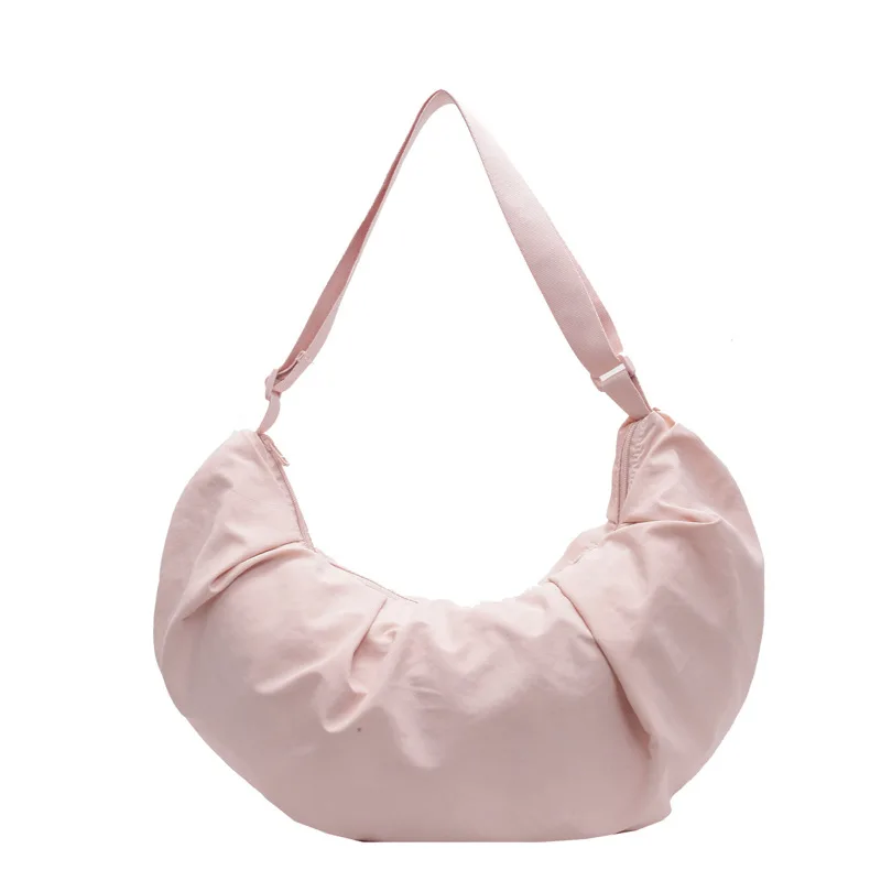 

Large Capacity Dumpling Cloth Bag Lightweight Shoulder Tote Crossbody for Women Simple Design Commuting Everyday Casual