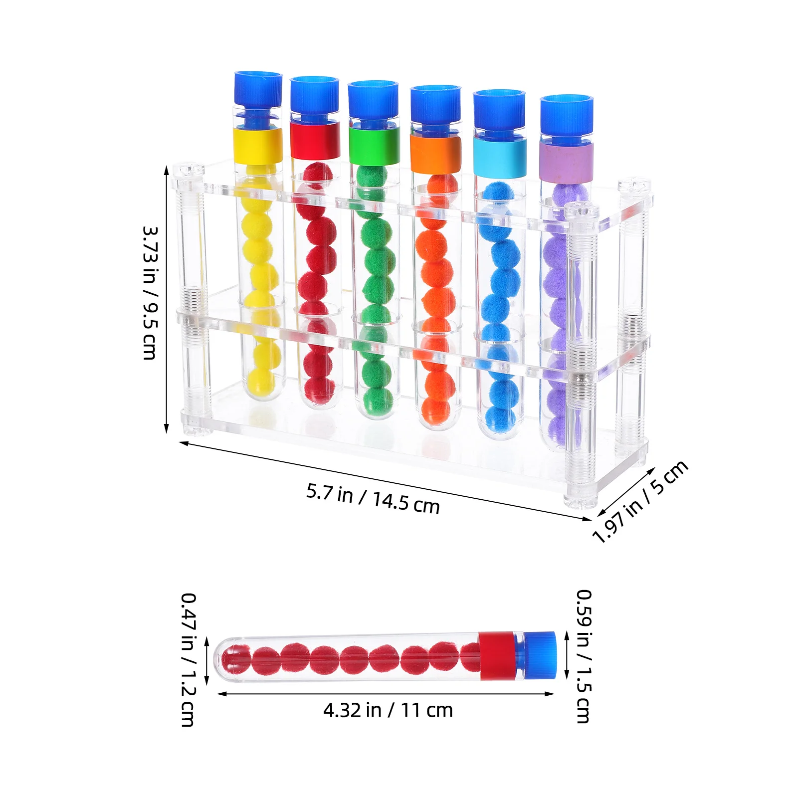 1 ensemble d'outils pédagogiques pour expériences scientifiques, Kit de comptage de tri des couleurs Montessori pour les tout-petits, tige de développement de la motricité Fine