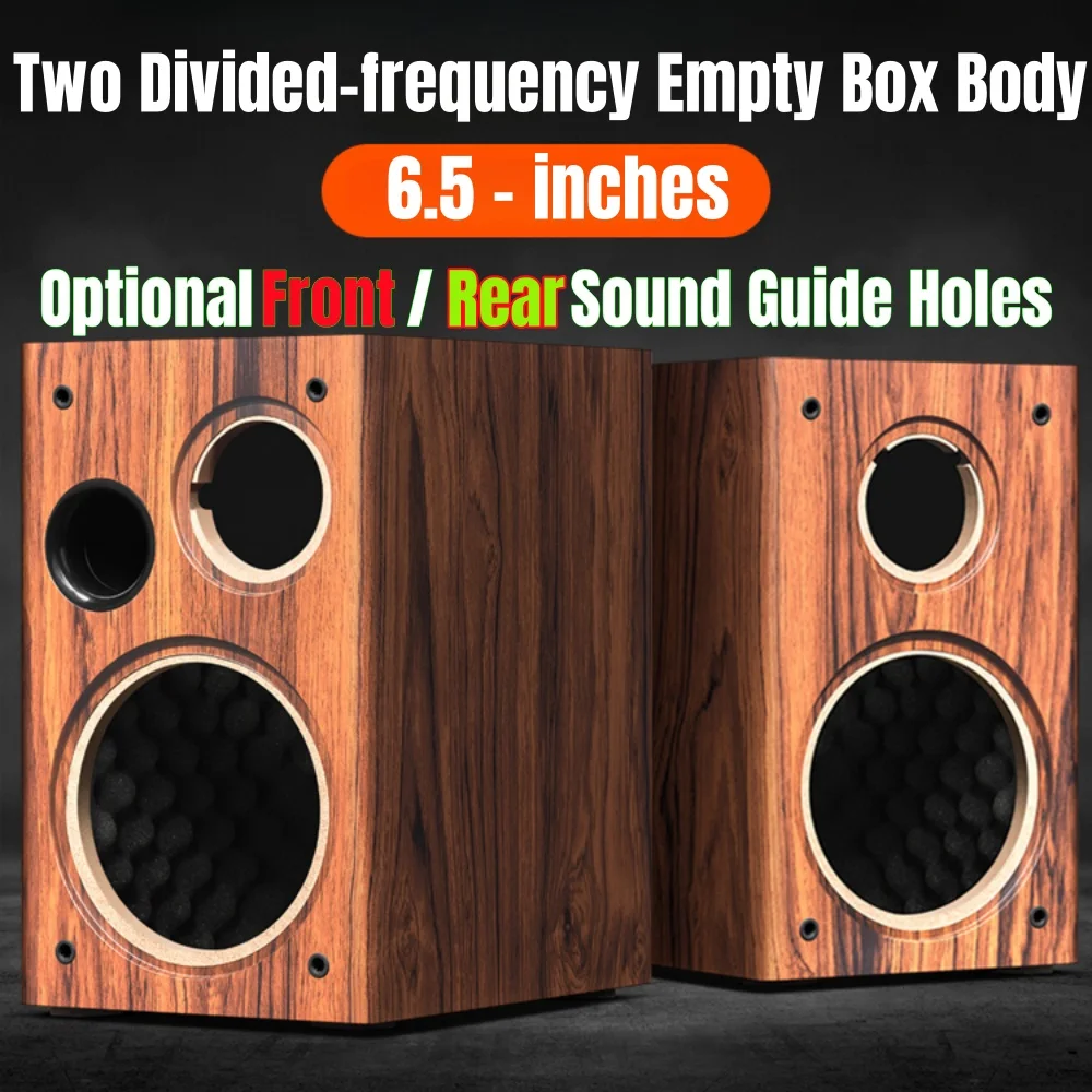 DIY Audio Modification, 1 Pcs A6-6.5 Inch Speaker Empty Box Body,  Divided Frequency Passive Speaker Wooden Shell