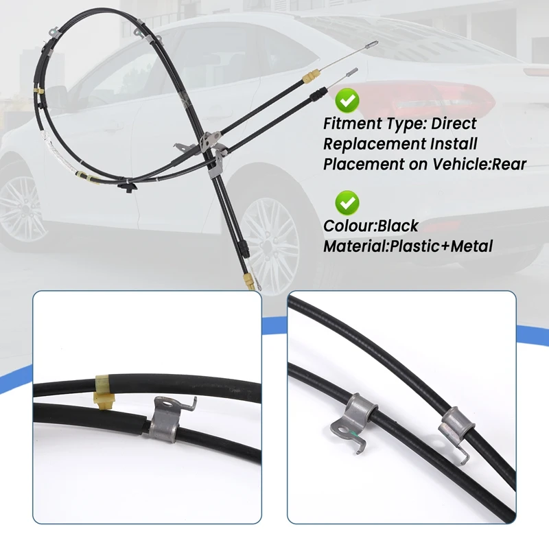 For Ford Focus 2018-2021 JX61-2A603-CA Rear Parking Emergency Brake Cables Lasso Assembly JX61-2A603-BED JX612A603BEE