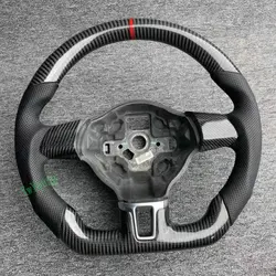 For VW Volkswagen Golf 6 / Sagitar / Bora / Jetta 100% Real Carbon Fiber Steering Wheel (No Paddles)