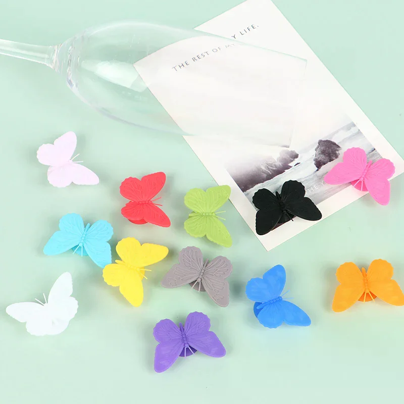 6Pcs Fruit Pattern Silicone Wine Glass Premium Durable Drink Marker For Drinks Cups Beverage Glasses Wine Glass New