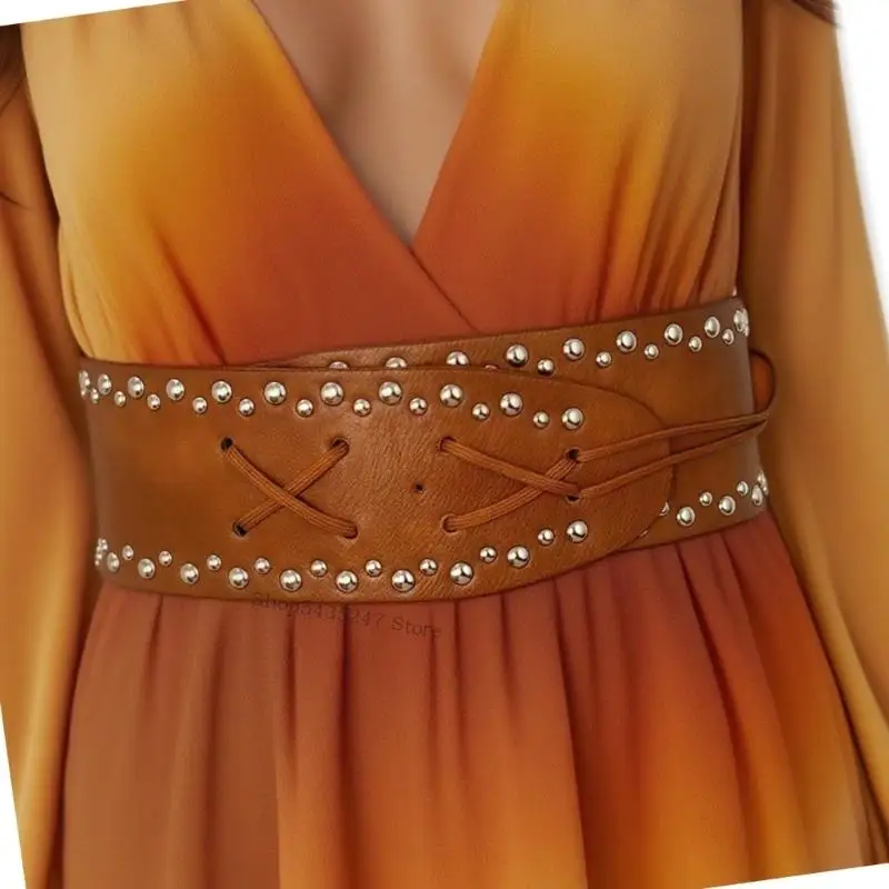 Modern Golden Light Waist Tightener Soft Faux Leather Addition For Incidents H7EF