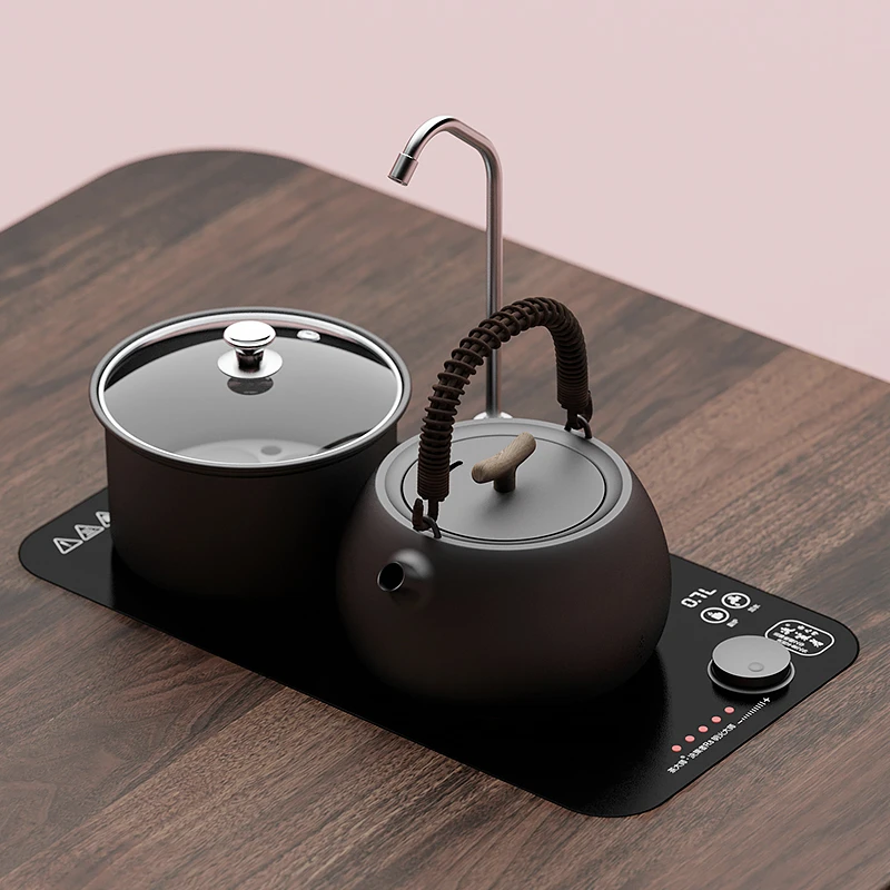 

R8 built-in electric ceramic stove for tea brewing, with pumping and disinfection, integrated tea stove, tea table electric