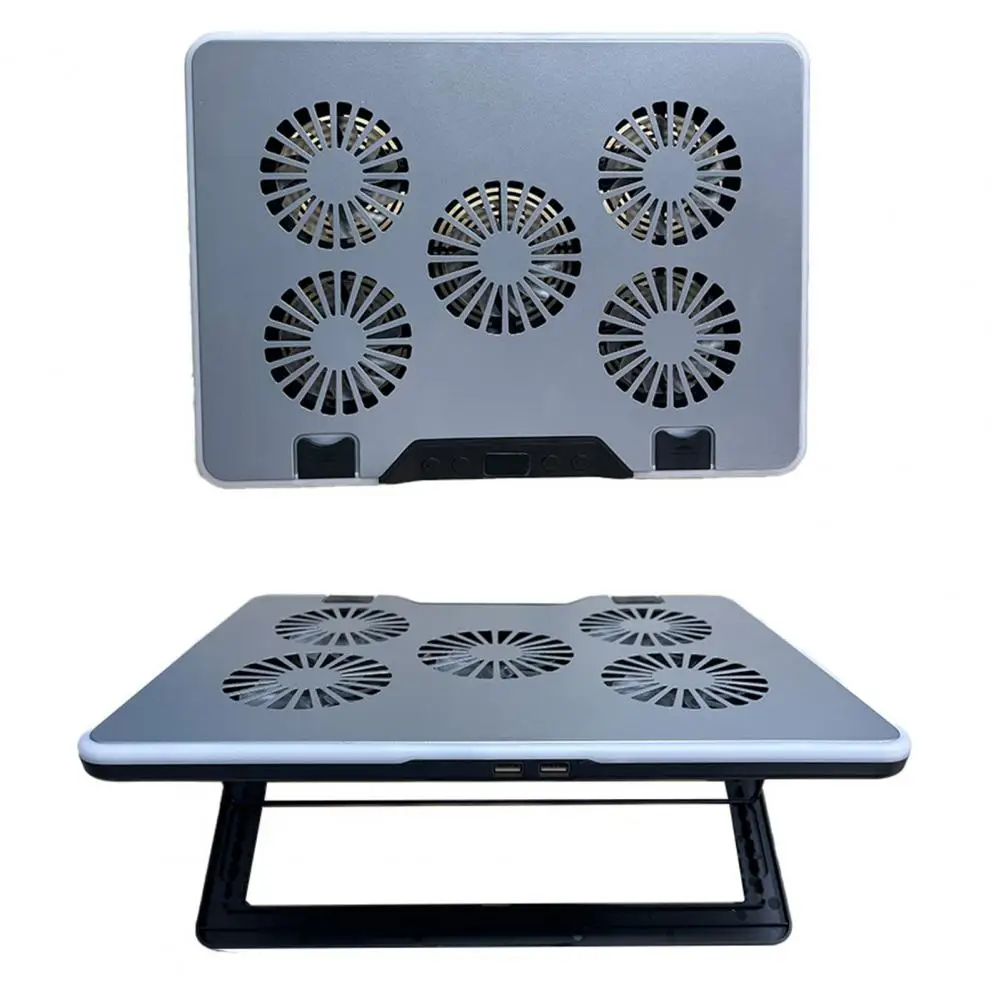 Adjustable Laptop Stand Laptop Radiator Cooler Stand with Digital Display Height Adjustable Portable Notebook Pad Low Noise