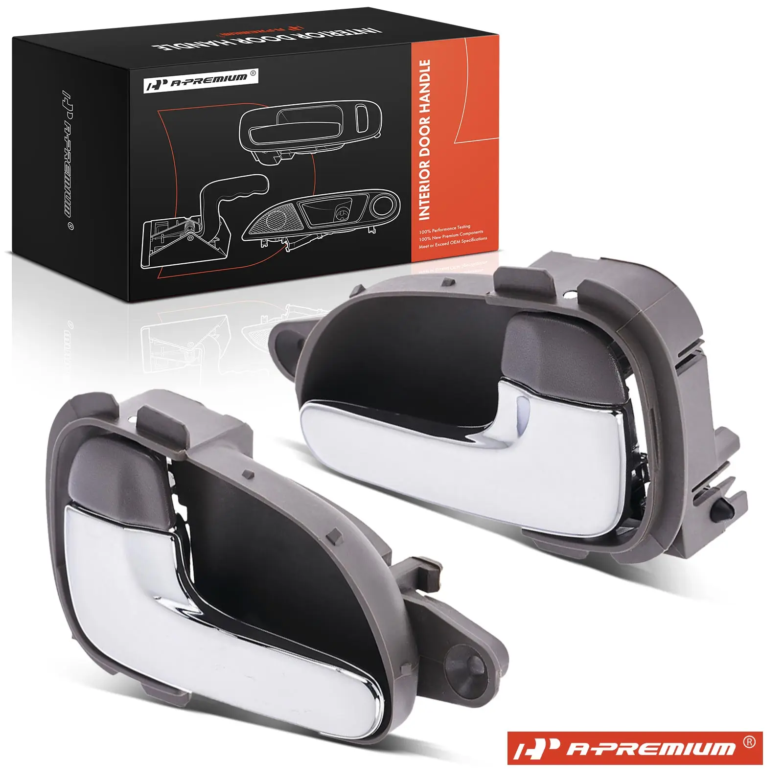 A-Premium 2x Front Brown Interior Door Handle for Nissan Quest 1999-2002 Mercury Villager 1999-2002