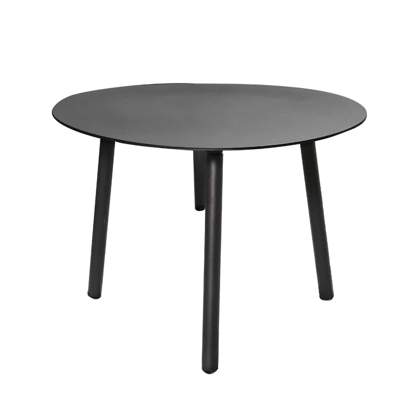

Modern Side Table Sofa Metal Black Small Round Coffee Table Tea Table for Outdoor and Indoor