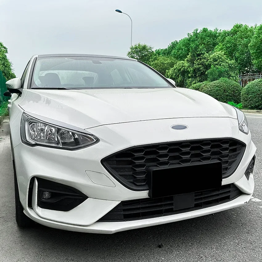 Pair Auto Headlights Eyebrow Eyelids Trim Sticker Cover Exterior For Ford Focus MK4 2019 2020 2021