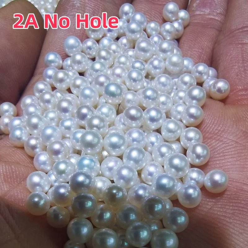 Mutiara putih alami 2A 3.5mm sampel/pengiriman