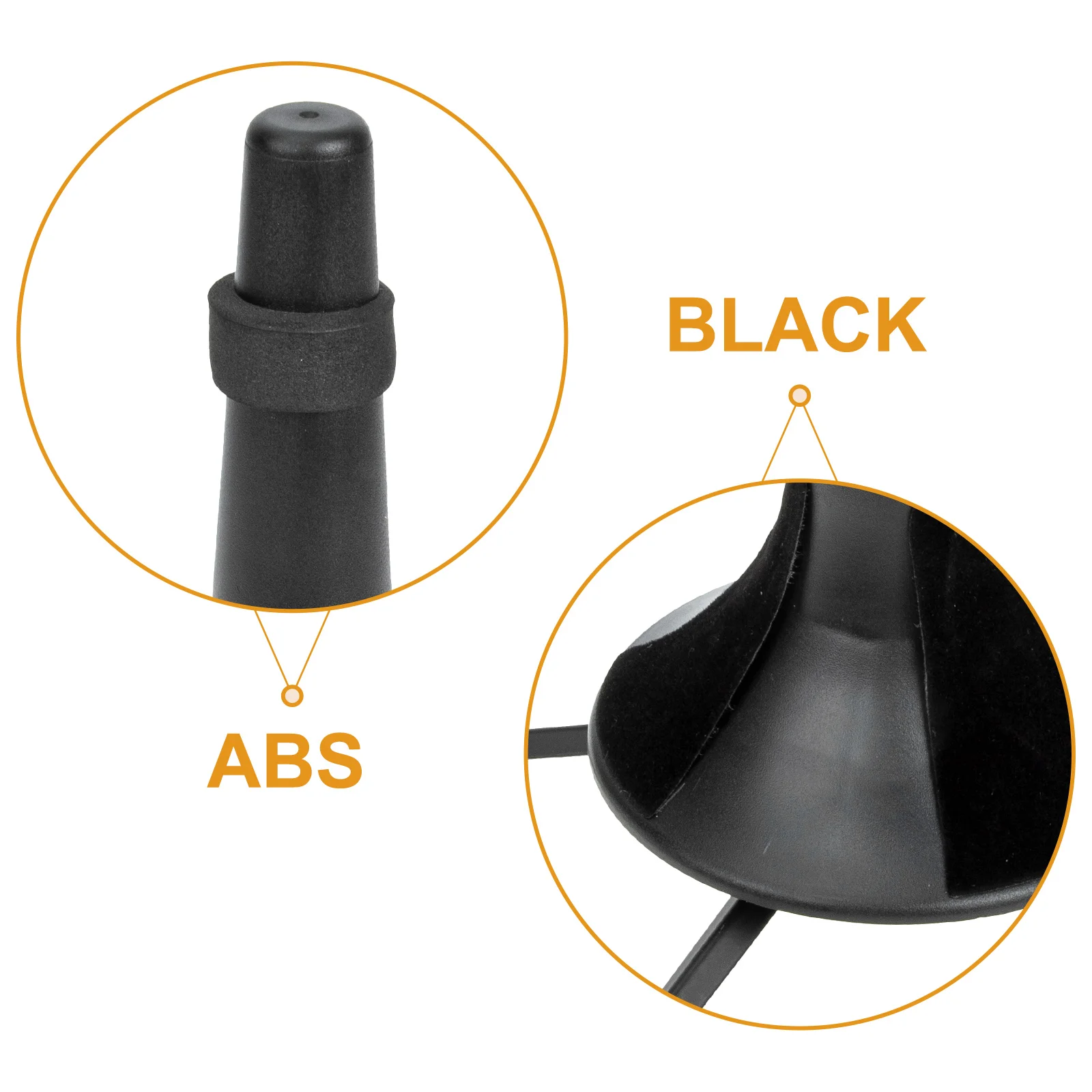 

Portable Trumpet Stand Black Metal Instrument Rack Flugelhorn Clarinet Oboe Holder Durable Foldable Stable Anti-Scratch Pad