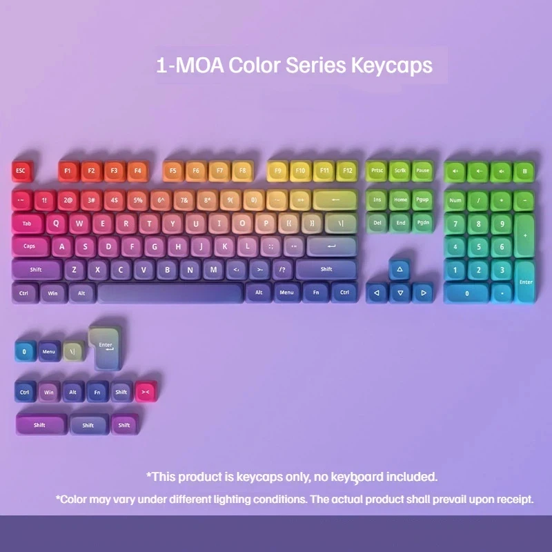 Keycaps Moa Height Pbt Colored Front Print Legends Fit 68 Keys Magnetic Switch Mechanical Keyboard Custom Diy Gaming Daily Use