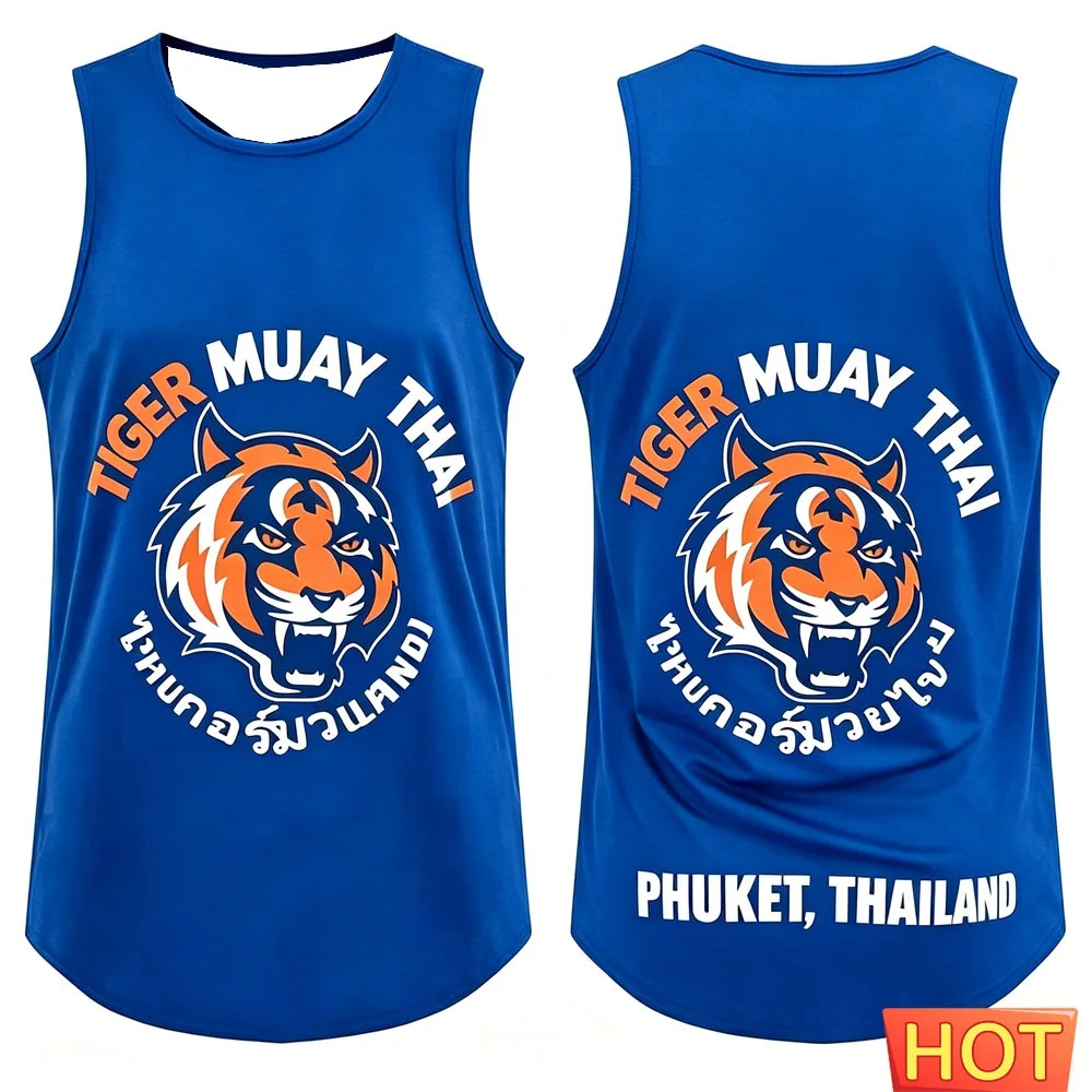 T-Shirts Tanktop Sommer Herren Boxweste Lässige Herren Rundhals Ärmellose Kleidung Schnelltrocknendes T-Shirt FamilyMatching – Detail 6
