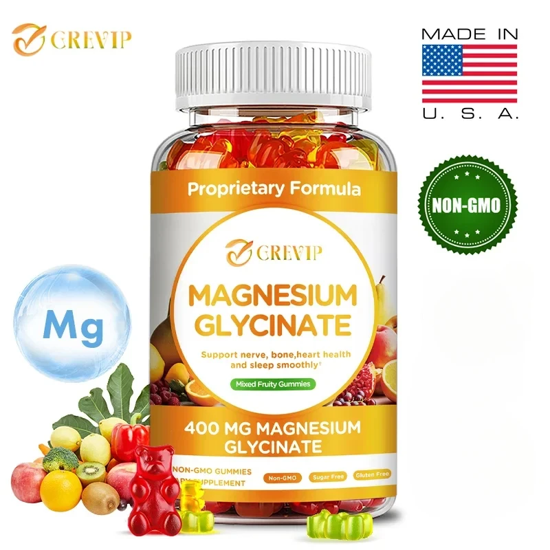 Magnesium Glycinate Gummies - Supports Muscle, Nerve, Bone & Heart Health Made in The USA