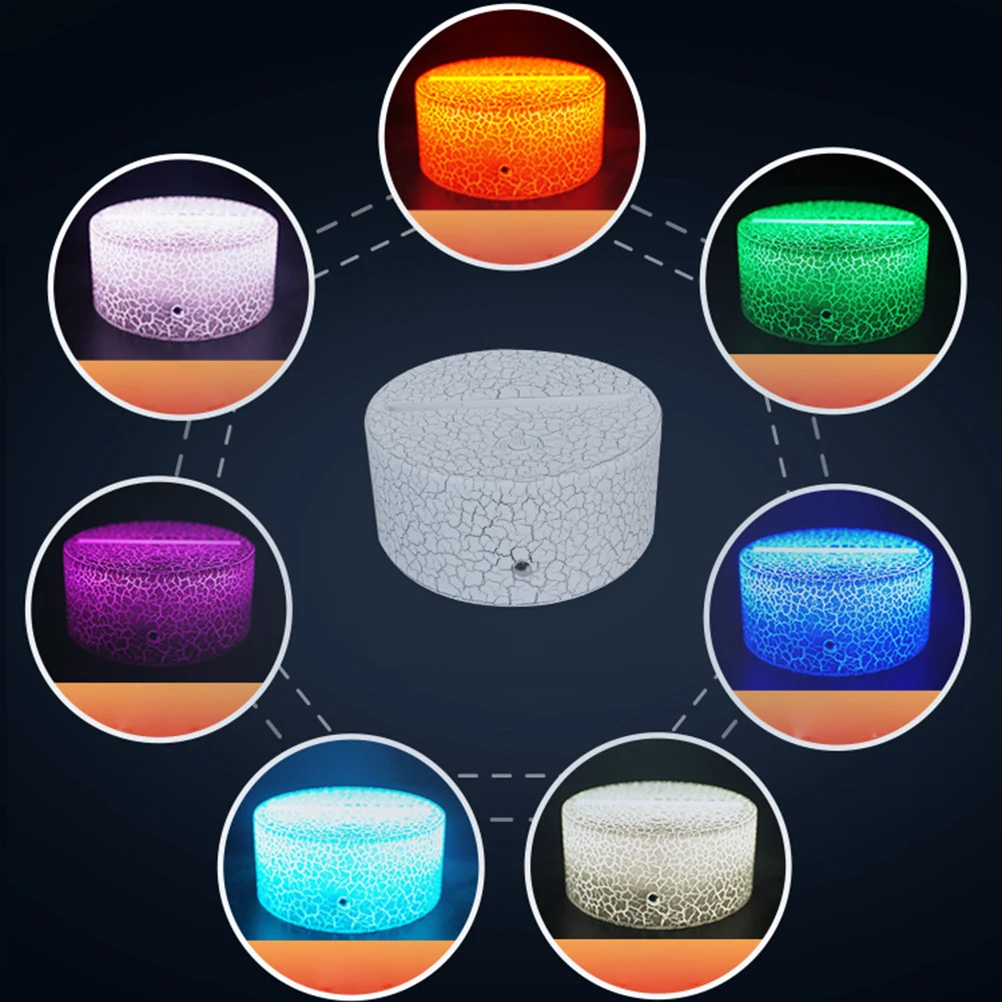 

Love Night Light LED Lamp Mosaic Hearts Touch 3D Gift Illusion Lights Heart-shaped