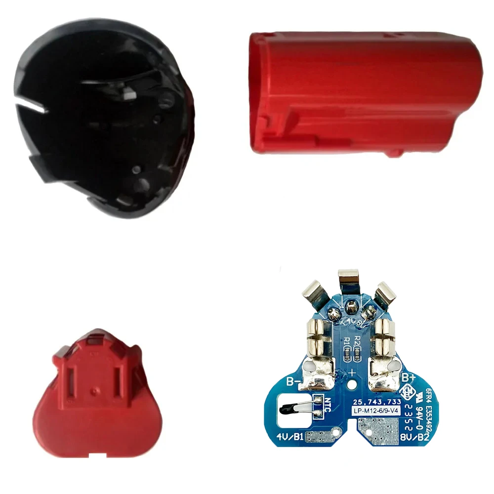 M12 Battery Plastic Case (no battery cell ) PCB Circuit Board For Milwaukee 12V 1.3Ah 1.5Ah 48-11-2411 Li-ion Battery