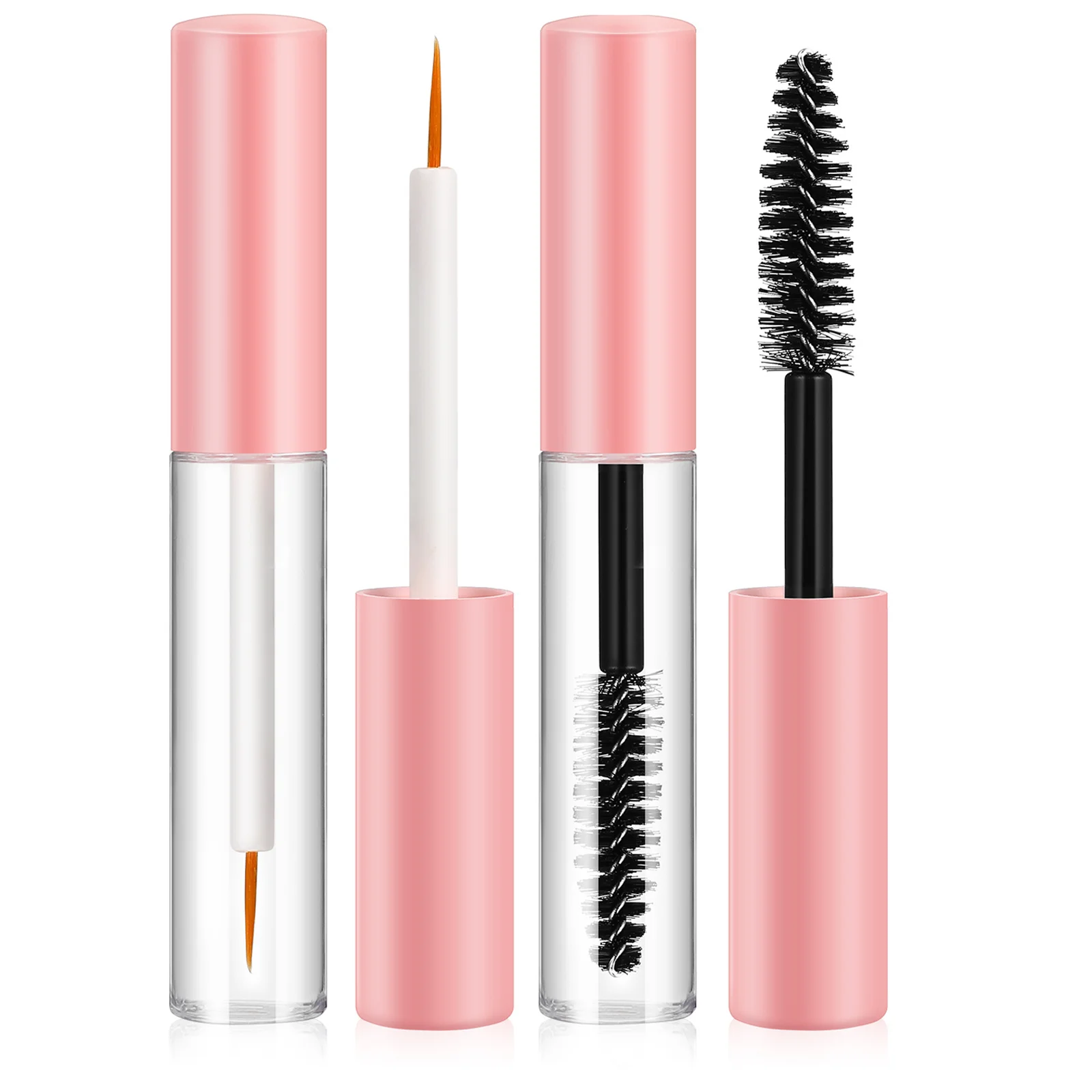 4 pezzi tubo di mascara vuoto bacchetta per ciglia piccola punta dell'ombra bottiglia di rivestimento portatile durevole contenitore per animali strumento di trucco riutilizzabile