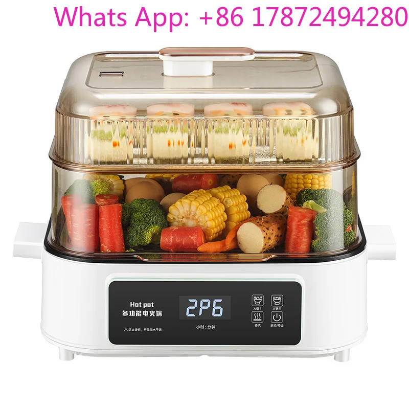 8L Electric Food Steamer Household Kitchen Cooking Pot Multifunctional Hot Pot Machine Parownica