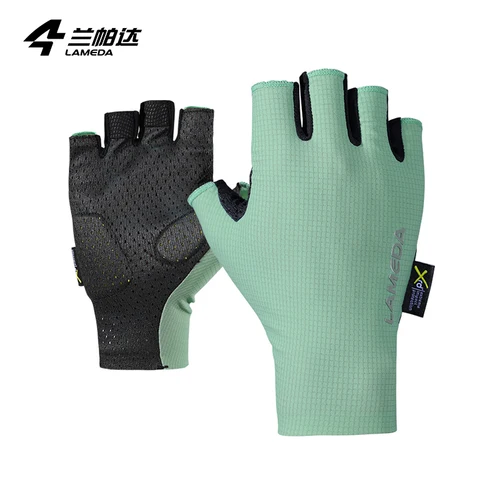 Imagen 2 del producto LAMEDA Guantes de Ciclismo de Medio Dedo Transpirable Protección UV para Deportes de Ciclismo Guantes de Verano Acolchados de Gel Unisex para Ciclismo