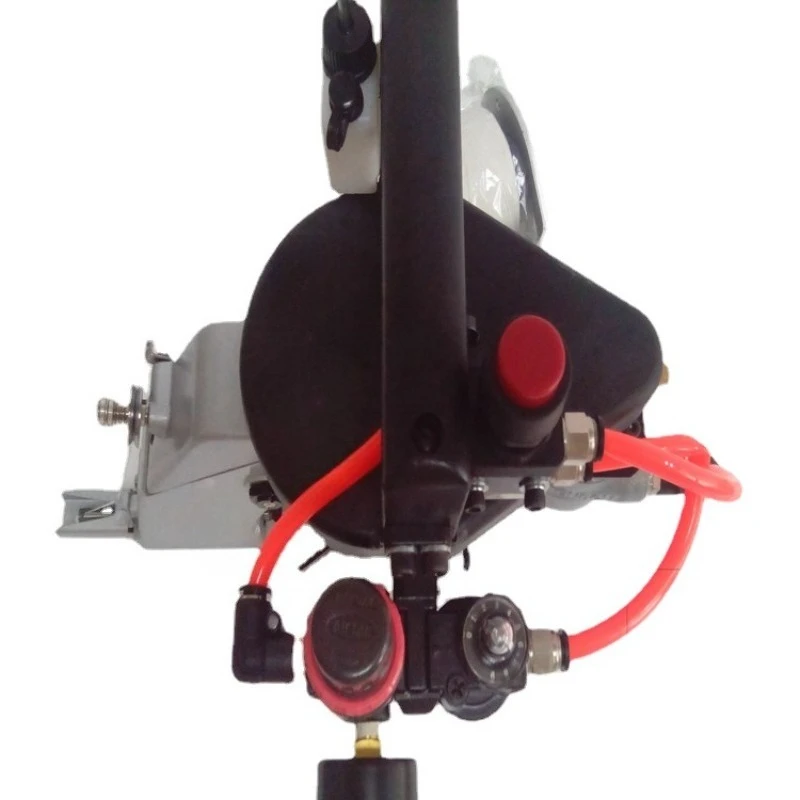 

Portable sewing machine, suitable for packaging in chemical plants