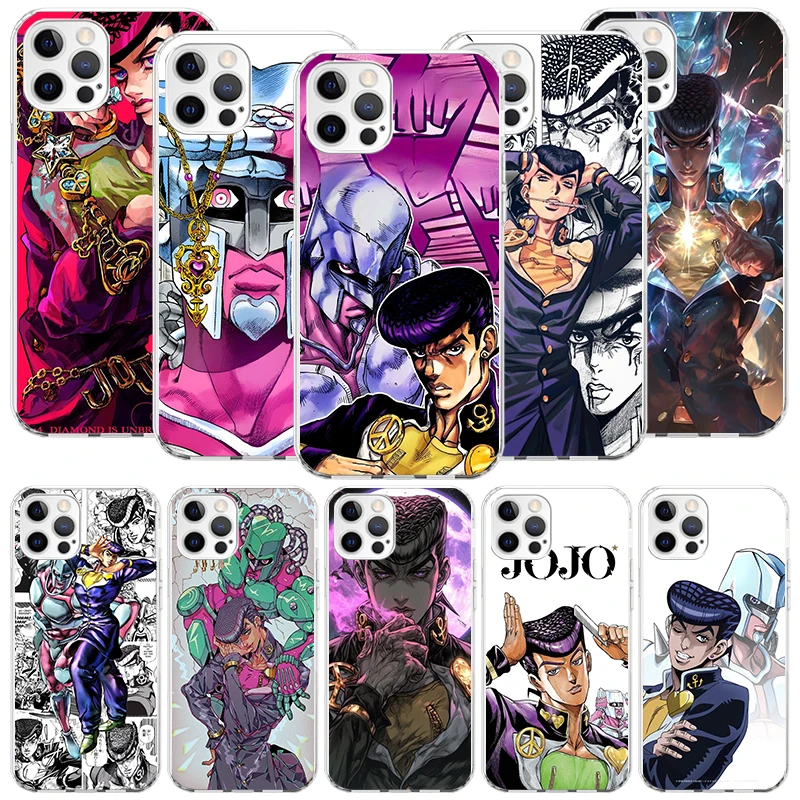 Чехол для телефона JoJo Adventure Higashikata Josuke для iPhone 16 15 Plus 11 14 Pro Max 13 12 Mini 16E XS X XR 7 8 + SE Pattern Customi