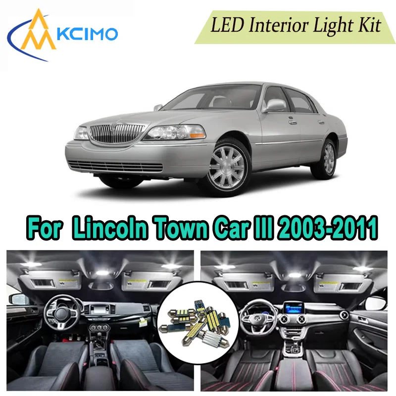 

Canbus LED Kit Interior Light Bulbs For Lincoln Town Car III 2003-2011，Door Lights Super Bright Light Set Easy Install