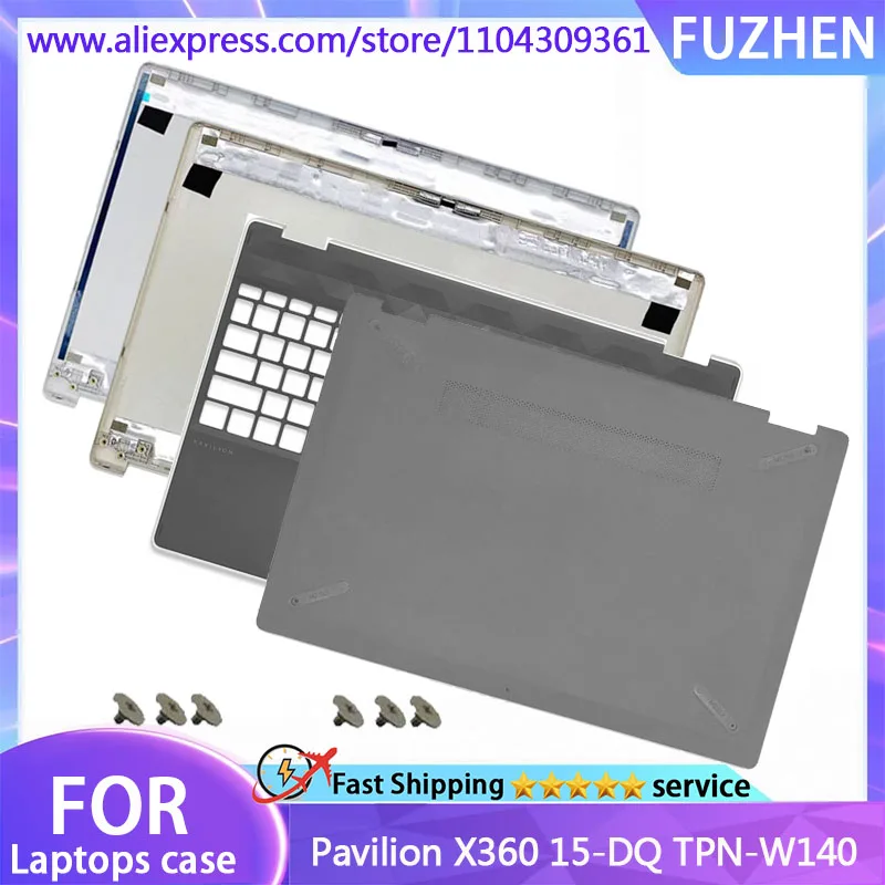 

New For Pavilion X360 15-DQ TPN-W140 LCD Back Cover Front Bezel Palmrest Keyboard Cover Bottom Case L53034-001 L53033-001
