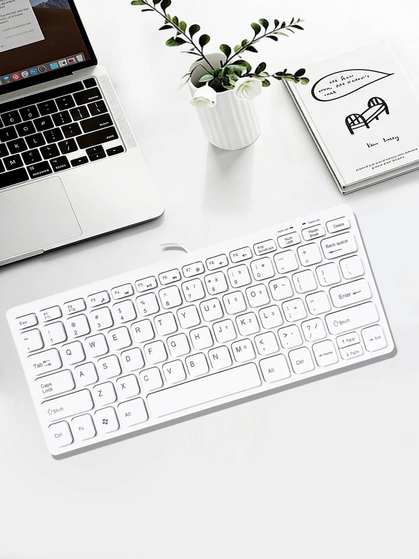 Notebook keyboard, USB interface, punk keyboard, desktop computer office quiet wired mini keyboard