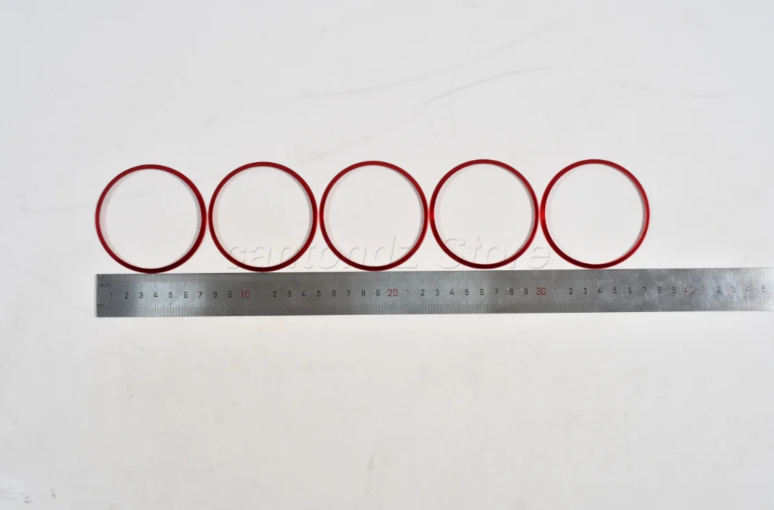 5 PCS Rote Air Vent Outlet Dekoration Ringe Für Audi TT TTS TTRS MK2 8J 2006-2014 auto Klimaanlage Ringe Zubehör – Detail 1