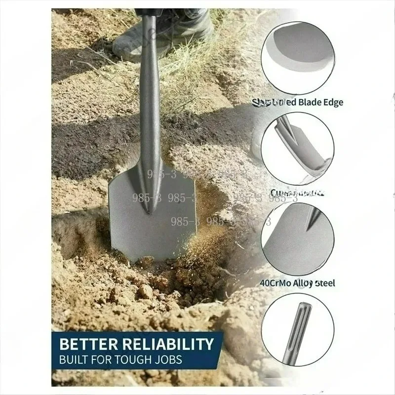 SDS Max Rotary Hammer Electric Jackhammer Accessory, 4-1/2 In. X 17 In. Clay Spade Drill Shovel Bit