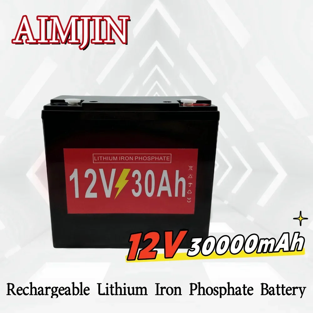 

12V 30Ah Rechargeable LiFePO4 Battery Pack For Electric sprayer, children's toy car, solar street lights, emergency lights et