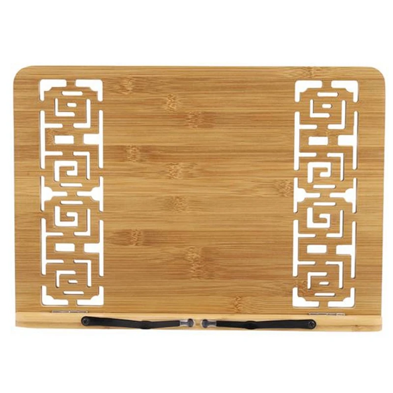 Foldable Tablet Textbook/Music File Holder/Retro Hollow Elegant Pattern Bookshelf