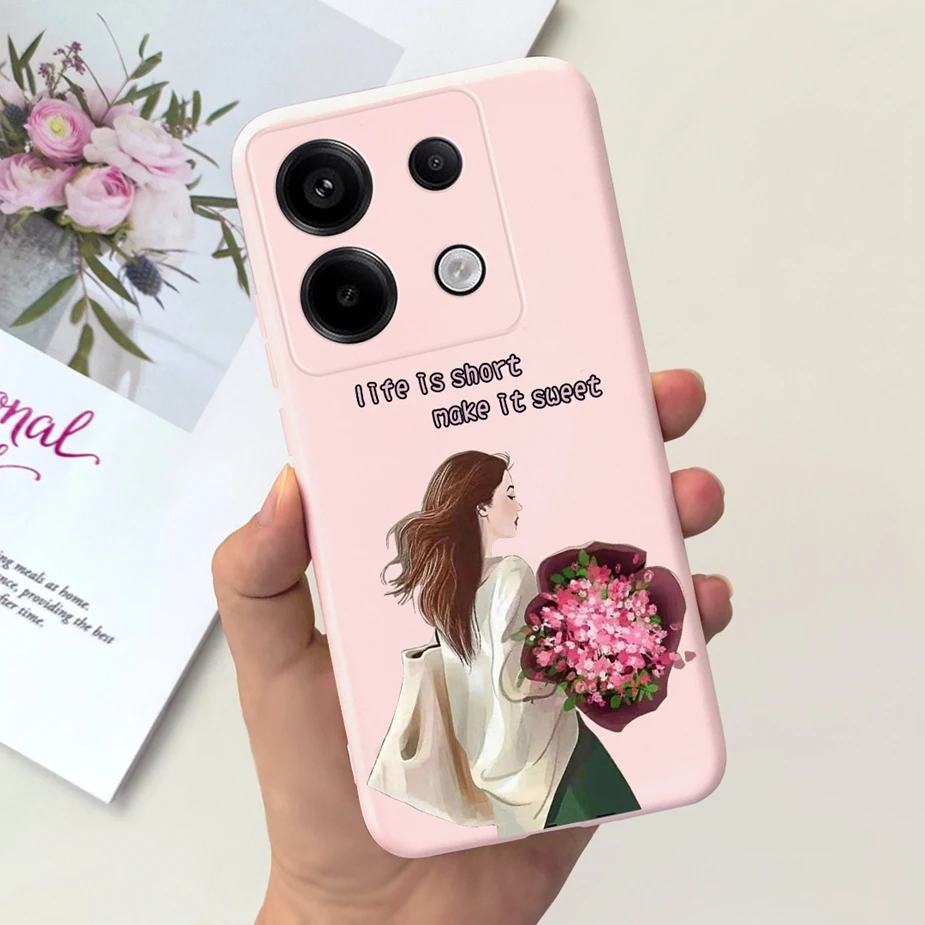 Xiaomi Redmi Note 13 Pro 케이스의 경우 Xiaomi Redmi Note 13 Pro Plus Note13 Pro + 5G Soft Fundas의 세련된 캔디 페인트 커버 케이스