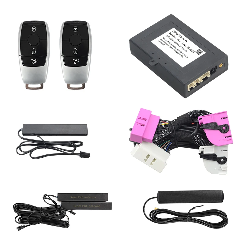 

Suitable for Mercedes Benz, equipped with factory OEM start button and comfort channel, smart key PKE passive keyless entry kit