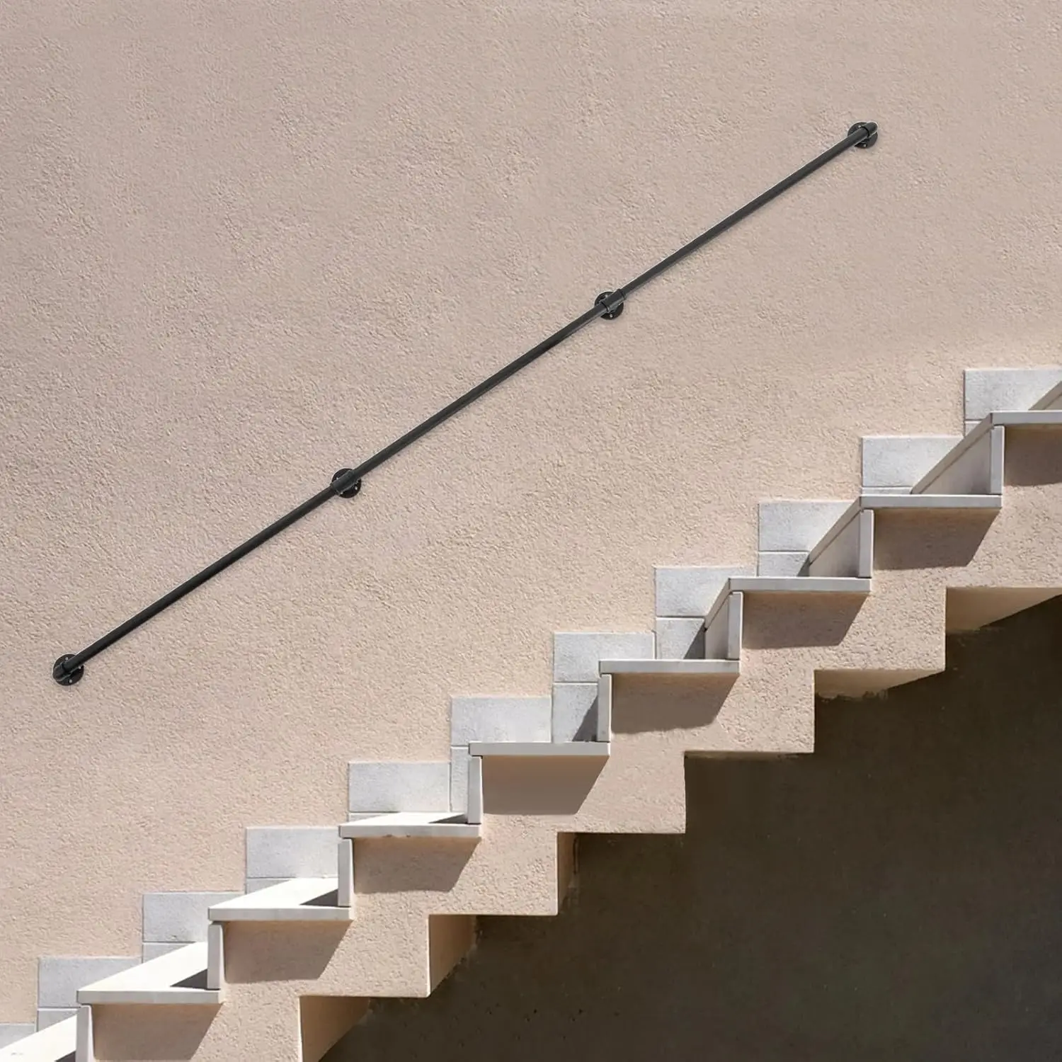 NEW 9Ft Handrails for Stairs, Handrails for Industrial Stairs, 250Cm Metal Handrails, Handrails for Indoor and Outdoor Stairs