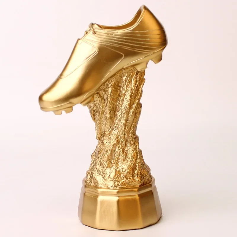 23cm creative European Cup resin crafts Sports Golden Ball Shoes Trophy home living room porch Study desk decorate gift